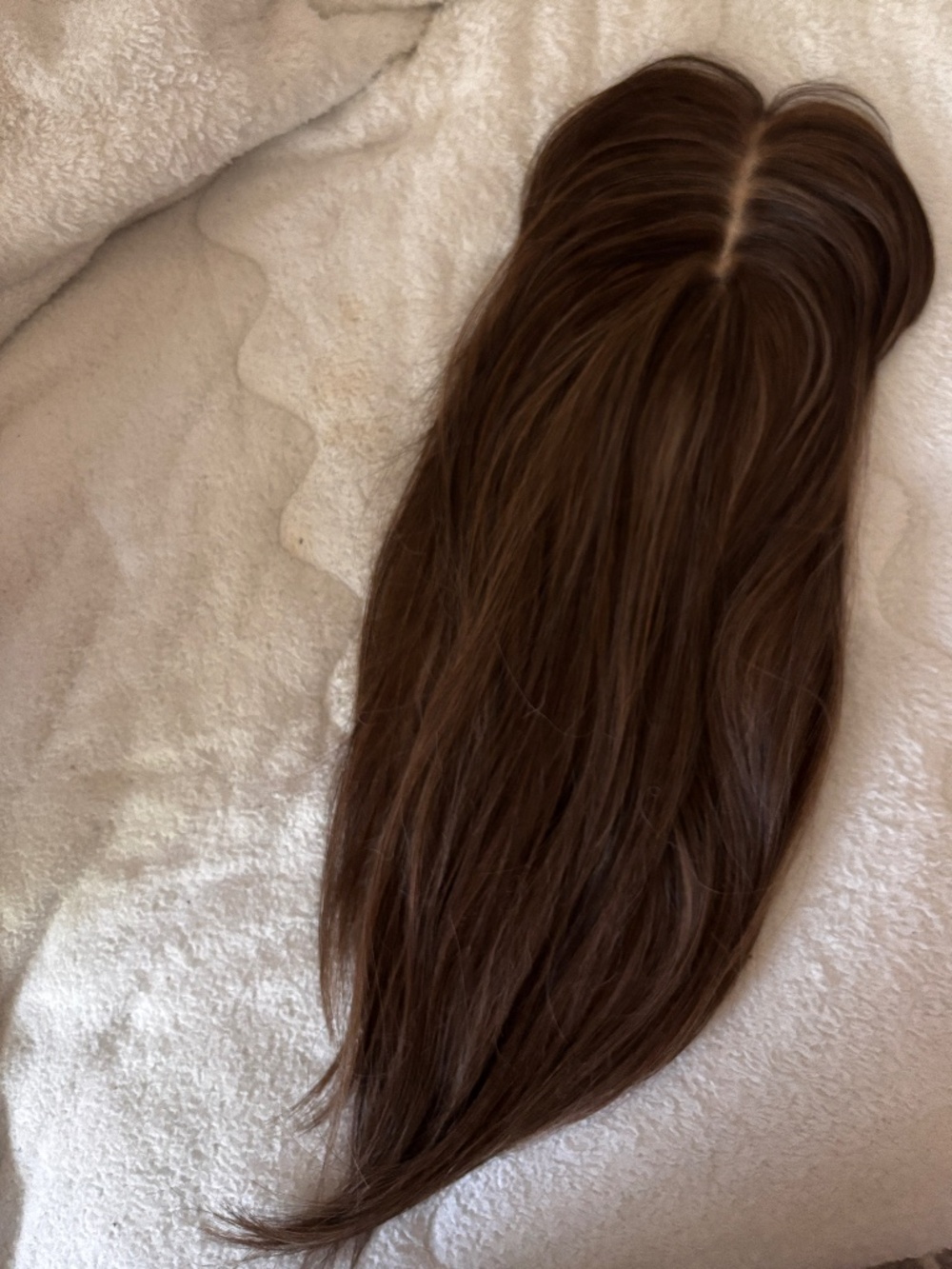 Lace Hair Topper with Large Base & 20” Long Straight Synthetic